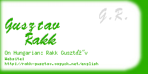 gusztav rakk business card